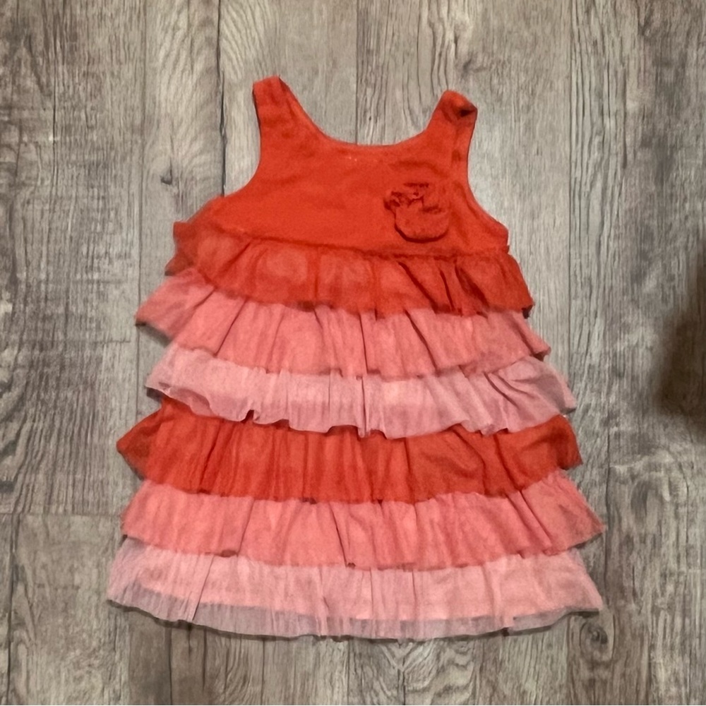 🌸3/$30🌸 CHEROKEE | rust/peach tiered tulle sleeveless dress